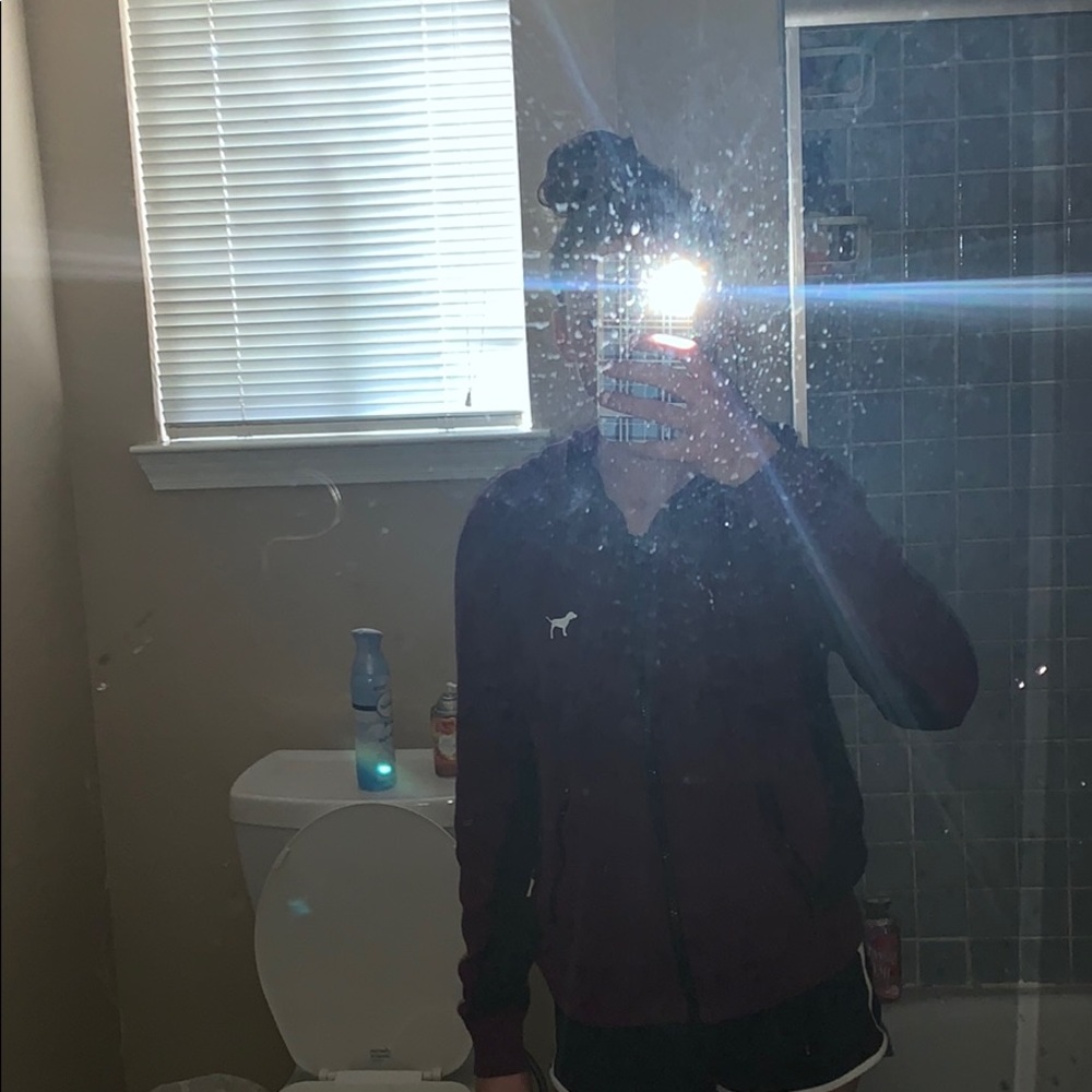 Womens Pink zip up sweater